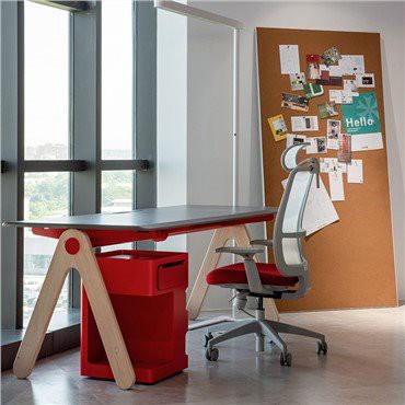 Home Office Table with Pedestal